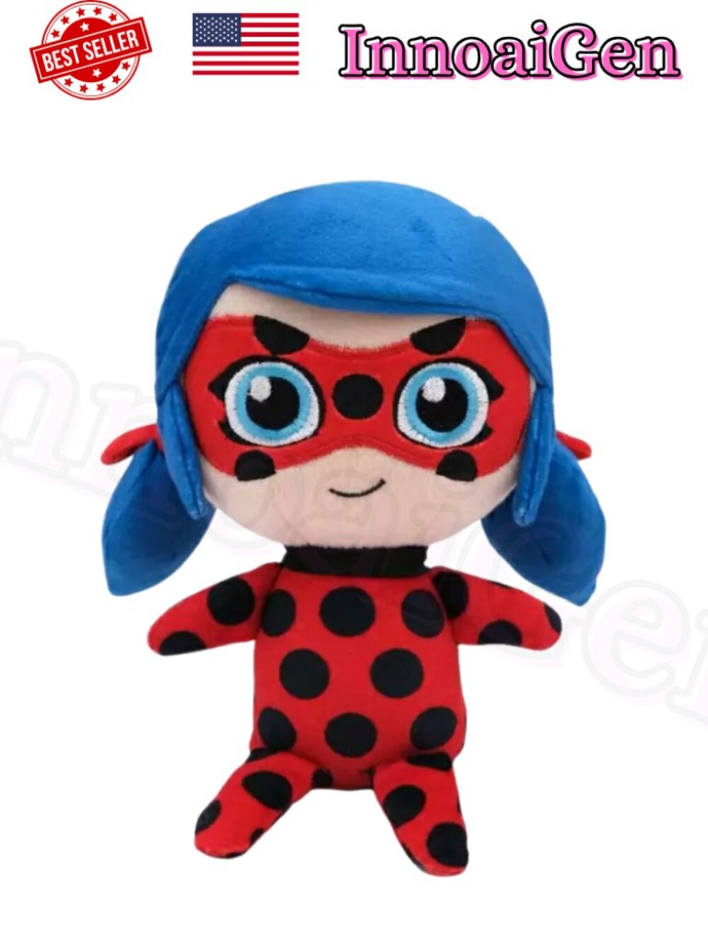 ZippyPaws Miraculous Ladybug Cheeky Chumz Plush Figurine Collectible NWT